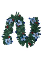 Garden Sanctuary 2.7m Artificial Christmas Garland Decorations with LED Lights - thumbnail 5