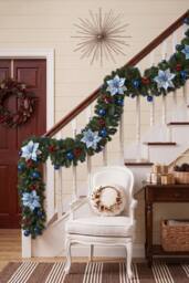 Garden Sanctuary 2.7m Artificial Christmas Garland Decorations with LED Lights - thumbnail 3