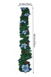Garden Sanctuary 2.7m Artificial Christmas Garland Decorations with LED Lights - thumbnail 4