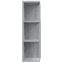 Berkfield Home Bathroom Mirror Cabinet Grey Sonoma 80x20.5x64cm Engineered Wood - Size: 80x20.5x64 cm - thumbnail 7