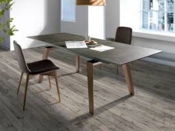 Angel Cerda Rectangular Extendable Dining Table Porcelain Marble in Brown - thumbnail 3