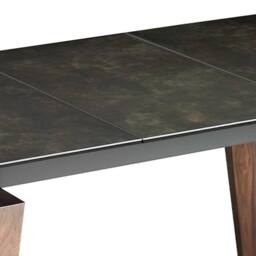 Angel Cerda Rectangular Extendable Dining Table Porcelain Marble in Brown - thumbnail 6