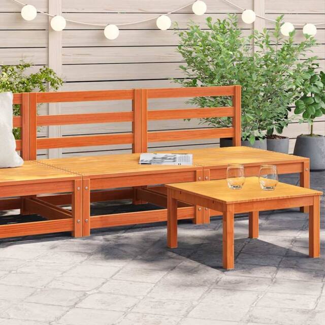Berkfield Home Garden Sofas Armless 2 pcs Wax Brown 70x70x67 cm Solid Wood Pine - Size: 70 x 70 x 67 cm - image 1