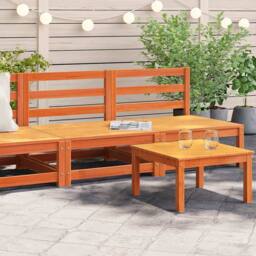 Berkfield Home Garden Sofas Armless 2 pcs Wax Brown 70x70x67 cm Solid Wood Pine - Size: 70 x 70 x 67 cm