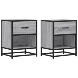 Berkfield Home Bedside Cabinets 2 pcs Grey Sonoma 40x31x50 cm Engineered Wood - Size: 40 x 31 x 50 cm - thumbnail 2