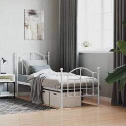 Berkfield Home High Sleeper Bed Frame Wax Brown 90x190 cm Single Solid Wood Pine in White - Size: Small Single - thumbnail 2