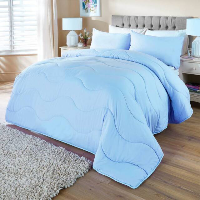 Casa Bonita Duvet with Integrated Soft Cover, Machine Washable, Non-Allergenic in Blue - Size: Double - image 1
