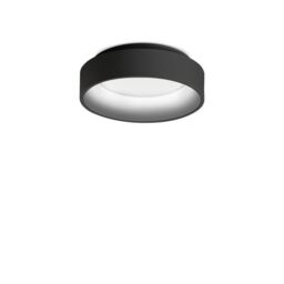 Netlighting ZIGGY Round 30cm Integrated LED Semi Flush Light Black 3000K NonDim - thumbnail 1