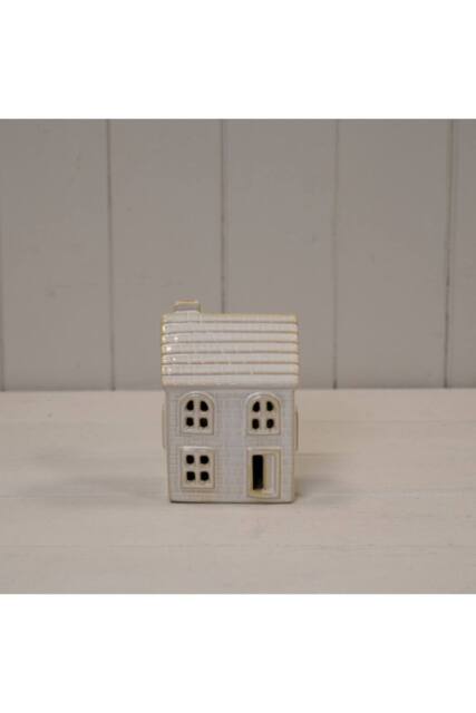 KDMD Stoneglazed Ceramic LED Traditional House Ornament in Off-White - image 1