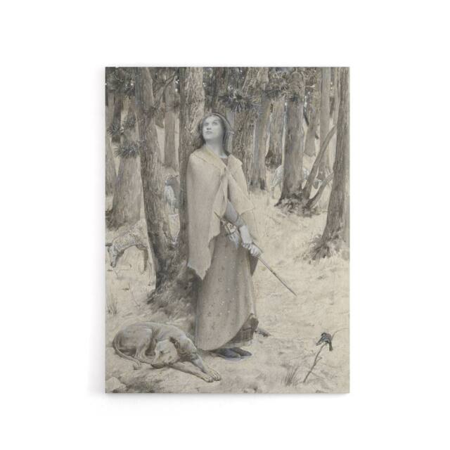 "Artery8 Luc Olivier Merson Joan of Arc Hearing the Voices Canvas Art Print in Grey - Size: W12"" x H16""" - image 1
