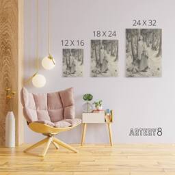 "Artery8 Luc Olivier Merson Joan of Arc Hearing the Voices Canvas Art Print in Grey - Size: W12"" x H16""" - thumbnail 4
