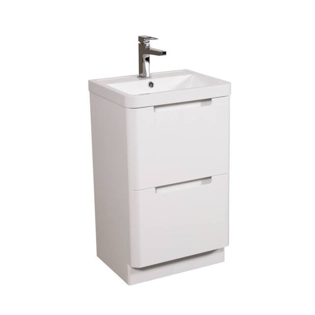 Bathroom Kingdom Monza Gloss White Basin Vanity 500mm - image 1