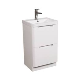 Bathroom Kingdom Monza Gloss White Basin Vanity 500mm - thumbnail 1