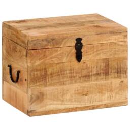 Berkfield Home Storage Box 39x28x31 cm Solid Wood Mango in Brown - Size: 39 x 28 x 31 cm - thumbnail 2