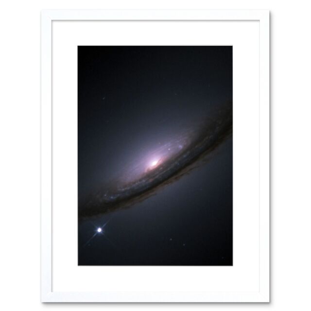 Artery8 Wall Art Print Hubble Space Astronomy Supernova 1994D In Lenticular Galaxy NGC 4526 Star Explosions & Supermassive Black Hole In Disc Center - image 1