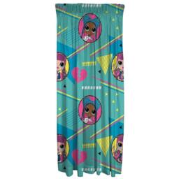 LOL Surprise OMG Beat Pencil Pleat Curtains Pack of 2 in Turquoise - thumbnail 2