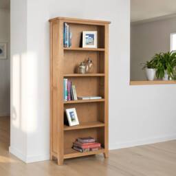 Cheshire Premium Balmoral Tall Bookcase in Oak in Light Oak - thumbnail 2