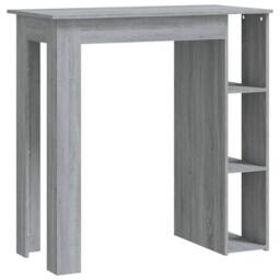 Berkfield Home Bar Table with Shelf Grey Sonoma 102x50x103.5 cm Engineered Wood - thumbnail 1