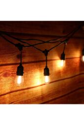 CGC Lighting 'Joy' Vintage Style Festoon Outdoor/Indoor String Lights in Black - thumbnail 3