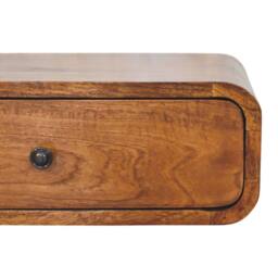 Wyld Haus Udine Wall Mounted Mango Wood Bedside Table with Drawer in Brown - thumbnail 5