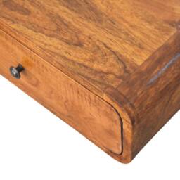 Wyld Haus Udine Wall Mounted Mango Wood Bedside Table with Drawer in Brown - thumbnail 7