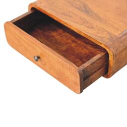 Wyld Haus Udine Wall Mounted Mango Wood Bedside Table with Drawer in Brown - thumbnail 8