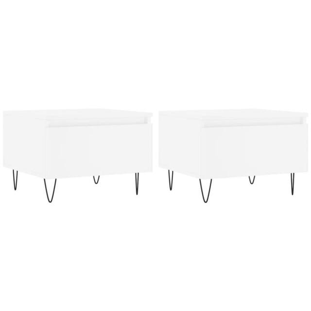 Berkfield Home Coffee Tables 2 pcs White 50x46x35 cm Engineered Wood - Size: 50 x 46 x 35 cm - image 1
