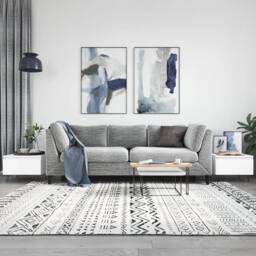 Berkfield Home Coffee Tables 2 pcs White 50x46x35 cm Engineered Wood - Size: 50 x 46 x 35 cm - thumbnail 2