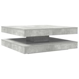 Berkfield Home Coffee Table 360-Degree Rotatable Concrete Grey 90x90x34.5 cm - thumbnail 2