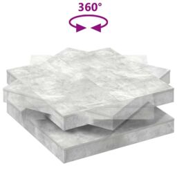 Berkfield Home Coffee Table 360-Degree Rotatable Concrete Grey 90x90x34.5 cm - thumbnail 7