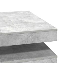 Berkfield Home Coffee Table 360-Degree Rotatable Concrete Grey 90x90x34.5 cm - thumbnail 8