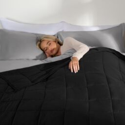 OHS Sensory Sleep Therapy Weighted Blanket 150 x 200 cm 8kg in Black - Size: 150 cm x 200 cm - thumbnail 2