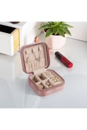 H&O Direct Portable Travel Jewellery Box in Pink - thumbnail 1