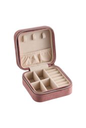 H&O Direct Portable Travel Jewellery Box in Pink - thumbnail 4