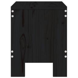Berkfield Home Garden Stools 2 pcs Black 40x36x45 cm Solid Wood Pine - Size: 40 x 36 x 45 cm - thumbnail 5