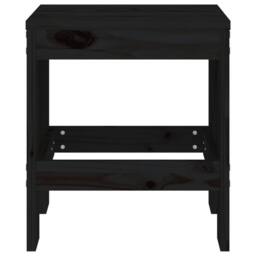 Berkfield Home Garden Stools 2 pcs Black 40x36x45 cm Solid Wood Pine - Size: 40 x 36 x 45 cm - thumbnail 4