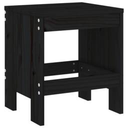 Berkfield Home Garden Stools 2 pcs Black 40x36x45 cm Solid Wood Pine - Size: 40 x 36 x 45 cm - thumbnail 6