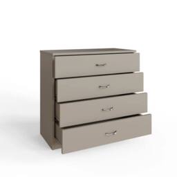 Ventryn Matt Putty 4-Drawer Chest Curved Handles Scratch Resistant in Beige - thumbnail 3