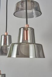BHS Lighting Demi Pewter Pendant Ceiling Light in Silver - thumbnail 3