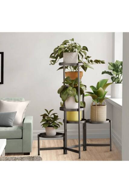 H&O Direct 5-Tier Metal Plant Stand in Black - image 1