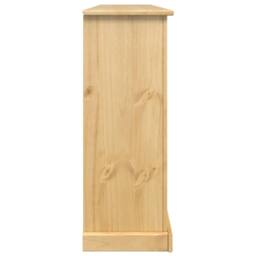 Berkfield Home Shoe Cabinet Corona 99x32x85 cm Solid Wood Pine in Light Brown - Size: 99 x 32 x 85 cm - thumbnail 5
