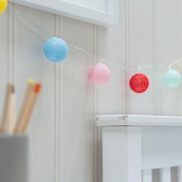 ValueLights Set of 10 Battery Powered Colourful Ball Fairy String Lights - thumbnail 3