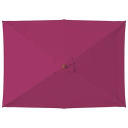 Berkfield Home Outdoor Parasol with Wooden Pole 150x200 cm Bordeaux Red in Burgundy - thumbnail 3