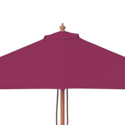 Berkfield Home Outdoor Parasol with Wooden Pole 150x200 cm Bordeaux Red in Burgundy - thumbnail 6