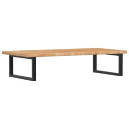 Berkfield Home Elegant Basin Shelf Wall Mounted Steel & Solid Wood Oak in Brown - thumbnail 6