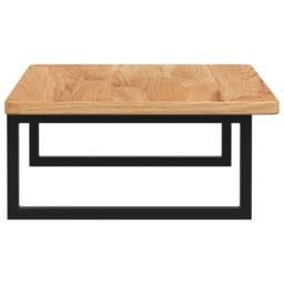 Berkfield Home Elegant Basin Shelf Wall Mounted Steel & Solid Wood Oak in Brown - thumbnail 5