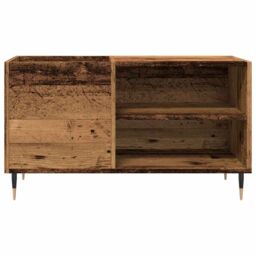 Berkfield Home Record Cabinet Old Wood 84.5x38x48 cm Engineered Wood in Brown - thumbnail 4