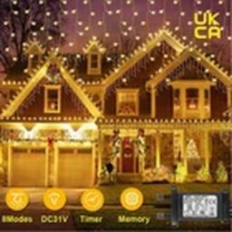 Havendro Warm White 20M 800 LEDs Icicle Lights - Outdoor Xmas Decor - thumbnail 3