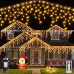 Havendro Warm White 20M 800 LEDs Icicle Lights - Outdoor Xmas Decor - thumbnail 1