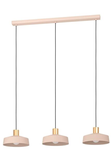 Eglo Valdiola Sandy Pink 3-Light Pendant in Beige - image 1